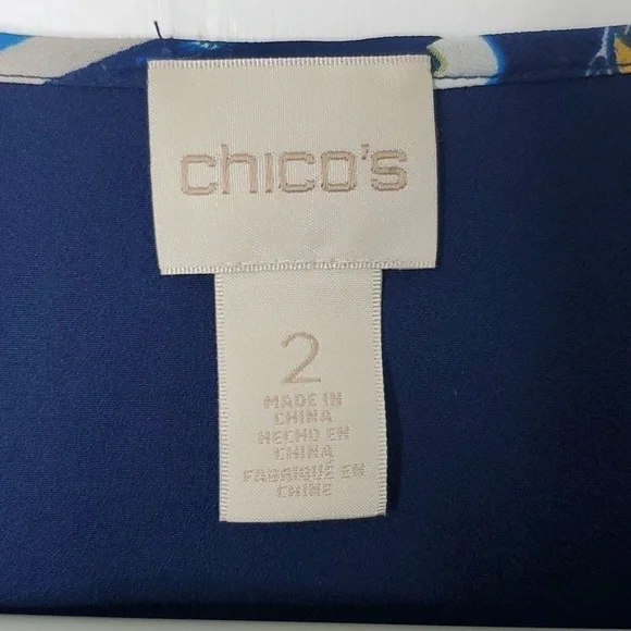 Chicos Cape Sleeve Popover Kimono Status Medallion Tassel Neck Flowy Womens 2 L - Picture 10 of 13